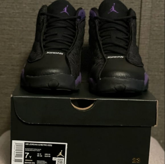 ‼❌SOLD❌Jordan 13 Retro Court Purple (GS) - Picture 3 of 9